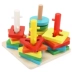 khối thời thơ ấu xây dựng đầu giáo dục trẻ em của ba chiều ghép hình câu đố hình dạng lắp ráp làm bé trai nữ 1-2 tuổi đồ chơi 3-4 tuổi Đồ chơi bằng gỗ