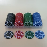 Chip Coin Chip Phòng cờ vua Giải trí Chips Mahjong Chơi chim sẻ với bộ Texas Holdem dày - Các lớp học Mạt chược / Cờ vua / giáo dục bộ đồ chơi cờ vua