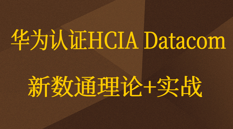 华为认证HCIA Datacom新数通理论Python SDN NFV iMaster NC视频