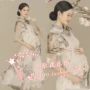 264 cho thuê Trung Quốc phong cách cổ xưa người phụ nữ mang thai ảnh photo studio mực vẽ ảnh tỉ mỉ sườn xám đầm bầu công sở