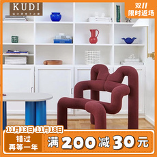 Стул 北欧设计师蜘蛛椅网红艺术ins创意椅子个性扶手异型懒人弯管椅