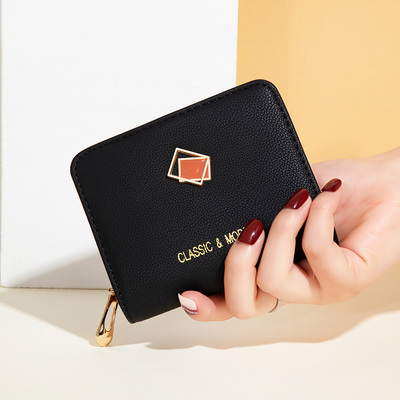 taobao agent Wallet, short shoulder bag, folding fresh card holder, 2021 collection, Korean style