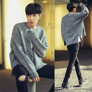 MRCYC người đàn ông mới của Hàn Quốc phiên bản của thả vai áo len lỏng áo len nam vòng cổ áo thun sinh viên triều Hàn Quốc