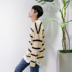 MRCYC lỏng áo len nam Hàn Quốc phiên bản của vòng cổ dài tay nam xu hướng áo thun sọc quần áo áo len dày Hàng dệt kim