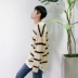 MRCYC lỏng áo len nam Hàn Quốc phiên bản của vòng cổ dài tay nam xu hướng áo thun sọc quần áo áo len dày áo len nam cổ tim Hàng dệt kim