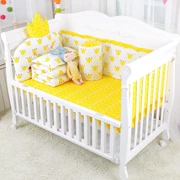 Bộ đồ giường trẻ em bằng cotton cao cấp có thể tháo rời và giặt được cho bé chống va chạm cho bé - Giường trẻ em / giường em bé / Ghế ăn