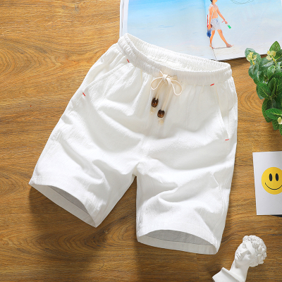 B White [Single Piece]summer motion shorts male ultrathin paragraph Ice silk 5 points leisure time easy work clothes Capris Quick drying sandy beach trousers tide
