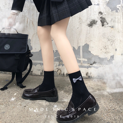 taobao agent [2 pieces of 50 %] Japanese versatile cute bow soft girl jk uniform college wind cotton socks in the sock female