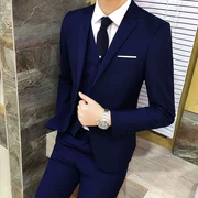 Bộ đồ vest nam 3 mảnh phù hợp với quần áo mỏng chuyên nghiệp kinh doanh trang phục tốt nhất nhóm người đàn ông ăn mặc chú rể kết hôn - Suit phù hợp