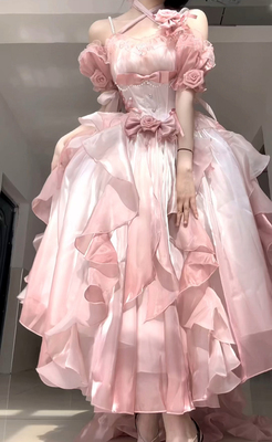 taobao agent Fuchsia dress, small princess costume, Lolita style, Lolita OP