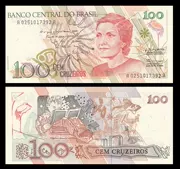 [Mỹ] thương hiệu mới UNC Brazil 100 Cruze 1990 ngoại tệ tiền giấy ngoại tệ