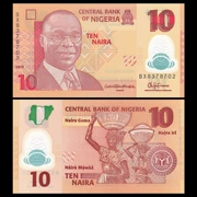 [Châu Phi] New Nigeria 10 Naira tiền giấy nhựa Tiền giấy nước ngoài Đồng tiền nước ngoài Ngoại tệ