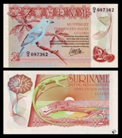 [Americas] thương hiệu mới UNC Suriname 2.5 Lá Chắn tiền giấy đồng tiền nước ngoài 1985 ngoại tệ tiền xu cổ