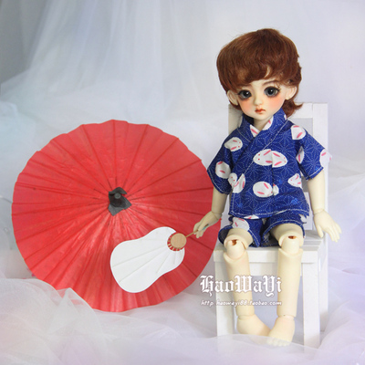 taobao agent BJD6 doll clothing 1/6 doll size and wind small yukata pajamas set BJD.SD doll dressing