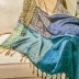 Bắc Âu phong cách tối giản bông đan chăn bông chăn hai mặt chăn hình học giải trí máy lạnh chăn mền chăn sofa - Ném / Chăn Ném / Chăn