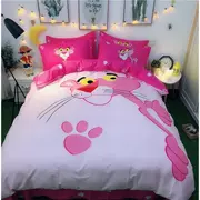 [gửi gối] cotton bốn mảnh nữ ba mảnh hoạt hình sản phẩm giường trẻ em trẻ em công chúa gió hồng kt mèo bông - Bộ đồ giường trẻ em