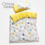 Mẫu giáo chăn bông ba mảnh trẻ em quilt bé ngủ cotton phiên bản AB giường với lõi sáu mảnh mùa đông 	chăn ga cho bé gái	