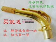 Phụ kiện Saxophone Saxophone uốn cong cổ E-Sax Phụ kiện nhạc cụ Sơn vàng - Phụ kiện nhạc cụ