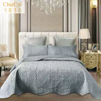 Giặt bông pha lê nhung trải giường đơn mảnh phong cách châu Âu quilted quilt Hàn Quốc quilted quilt cover bed cover ba mảnh bìa - Trải giường drap giuong