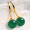 Green Agate Gold 925 Silver