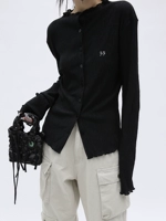 Оригинальный дизайнерский осенний легкий и тонкий кардиган, куртка, с вышивкой, длинный рукав