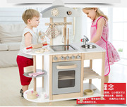 Châu âu bằng gỗ đồ chơi nhà bếp bộ mô phỏng trẻ em đồ dùng nhà bếp thực sự nấu chín để nấu ăn chàng trai và cô gái chơi nhà 3-6 tuổi