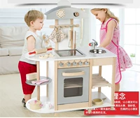 Châu âu bằng gỗ đồ chơi nhà bếp bộ mô phỏng trẻ em đồ dùng nhà bếp thực sự nấu chín để nấu ăn chàng trai và cô gái chơi nhà 3-6 tuổi đồ chơi trẻ con