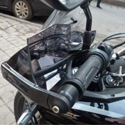 Phổ biến sửa đổi xe máy tay gió NK400 tay lái che kính chắn gió tay GW250 phổ quát bảo vệ tay che đèn LED - Kính chắn gió trước xe gắn máy