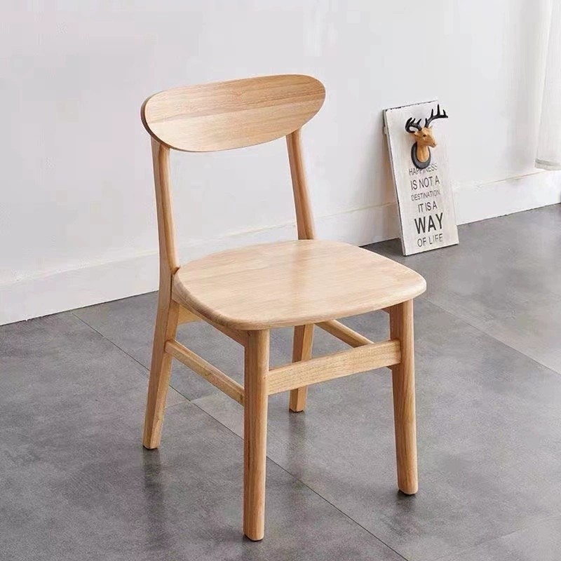 Ghế ăn gỗ nguyên khối kiểu Bắc Âu dành cho người lớn tại cửa hàng trà sữa tại gia đình Bàn ghế hội trường Ghế sau bàn ghế bướm đơn giản hiện
         đại 