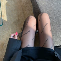 Шелковые колготки, английские буквы