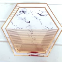 7-дюймовая шестиугольная мраморная горячая штамповка 8 штук