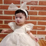 Bé Xiêm váy nữ mùa hè leo phù hợp với Hàn Quốc mua bé bướm ăn mặc công chúa hayi trăm ngày tiệc romper