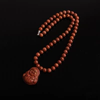 Sibin Yanshi Natural Sibin Yanta Ожерелье Рич Красное Вермикулит Будда Ожерелье красное ожерелье для здоровья вермикулита