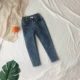 Mùa xuân và mùa thu 2020 cô gái mới quần jean mỏng quần trẻ em hoang dã kéo dài chân bé Hàn Quốc - Quần jean