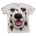 Mỹ The Mountain puppy in bông 3D vòng cổ đáy áo sơ mi couple t-shirt in ấn triều thương hiệu ngắn tay áo Áo khoác đôi