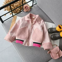 2018 mùa đông phong cách mới cô gái áo len cashmere ấm áp trẻ em đường may dây kéo hoang dã cộng với áo khoác nhung thủy triều áo khoác trẻ em nữ 12 tuổi