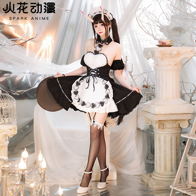 taobao agent 火花动漫 COS COS can be available on behalf of black and white maid clothes full set of anime clothing