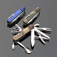 Lone khách du lịch 13 đa chức năng dao thép không gỉ đa mục đích công cụ nhỏ xách tay gấp dao món quà cutter công cụ xẻng đa năng usa