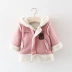 Áo bé gái mùa đông cộng với áo khoác nhung dày thời trang cho bé gái 2 tuổi áo khoác cho bé Áo khoác