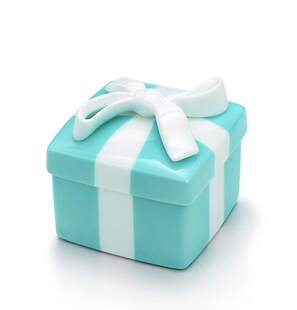 Blue small storage system with bow, Japanese pack, Birthday gift