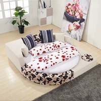 Европейская в стиле круглая кровать свадебная кровать татами тканевая кровать можно вымыть большую двуспальную кровать принцесса Hyundai 2 метра 2,2 нордическая ткань