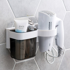 полочка для ванной 居家家免打孔电吹风支架洗漱挂架浴室壁挂吹风机架子卫生间置物架