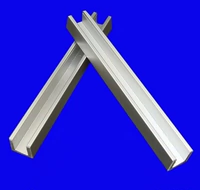 Алюминиевая сплава U -образная алюминиевая граница границы с алюминиевой границей высота 10 Ширина 10 Внутренний слот толщиной 8 мм толщиной 1 мм слайд -слайд слайд.