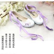 Mùa thu giày vải giày của phụ nữ Trung Quốc phong cách Hanfu giày giày cổ giày quốc gia giúp đỡ thấp bandage cao đẳng gió dốc