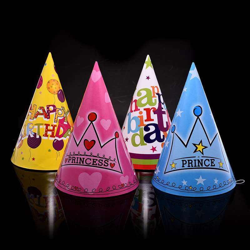 Trang trí tiệc cho trẻ em dễ thương phim hoạt hình thẻ trắng thẻ giấy handmade handmade sinh nhật mũ 100 ưu đãi đặc biệt - Sản phẩm Đảng / Magic / Hiệu suất