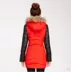 [Phong bì màu đỏ] băng sạch mới chính hãng khâu mỏng xuống áo khoác nữ lớn cổ áo lông thú áo dài chống mùa Xuống áo khoác