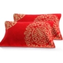 Yu Jie Vosges vài cao cấp 100% cotton dày bông khăn đỏ đôi hạnh phúc hôn nhân giường lễ kỷ niệm một cặp váy - Khăn gối áo gối lụa