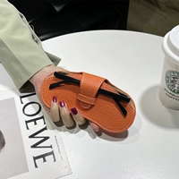 Оранжевый, кожаный, воловья кожа