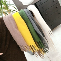 Детский шарф подходит для мужчин и женщин, многоцветный утепленный универсальный кашемир с кисточками, в корейском стиле