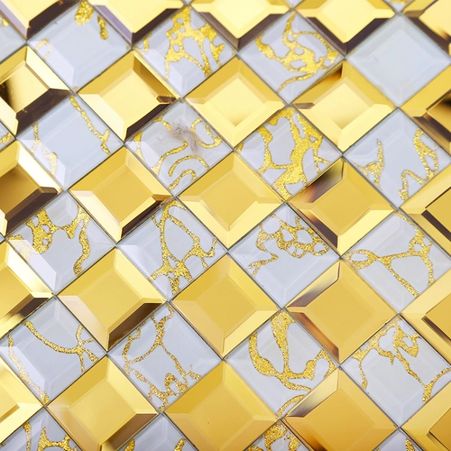 Самостоятельная хрустальная стеклянная мозаичная плитка телевизор Фоновая стена ktv grinting redge redge smeable зеркальный крыльцо наклейка на стены крыльца